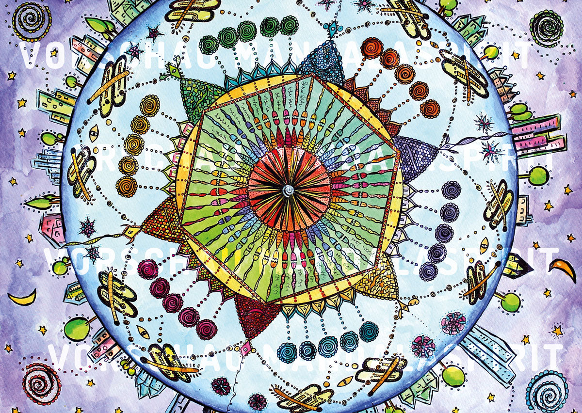 Postkarte DIN A6 Kunstdruck "Mandala Atlantis"