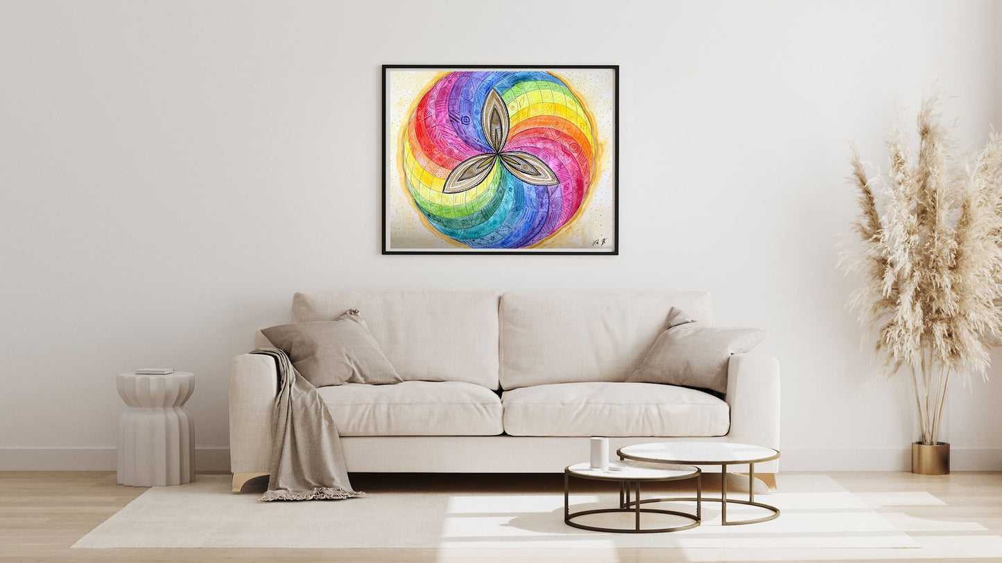 Poster DIN A2 Mandala "Lustvoll"