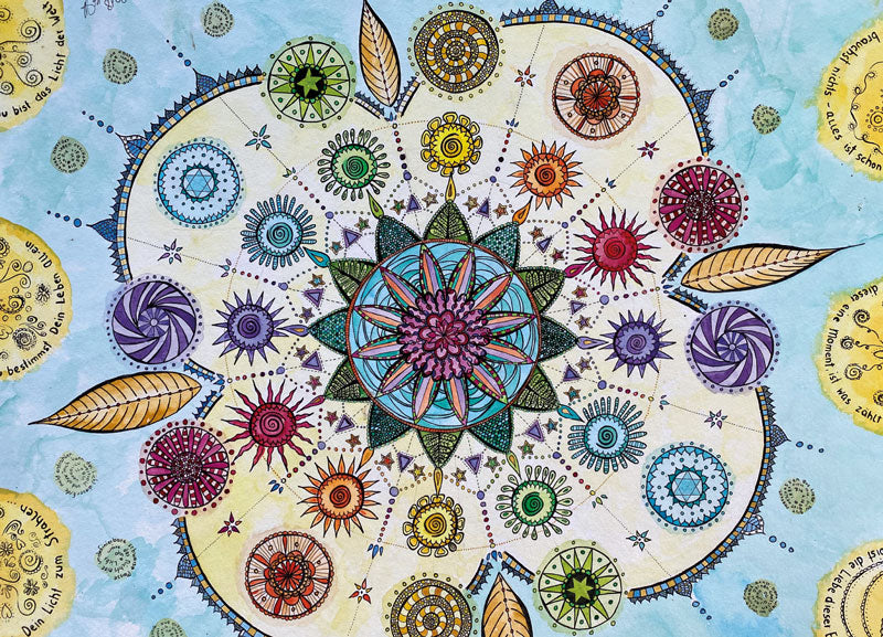 Postkarte DIN A6 Kunstdruck Mandala "All-Eins-Sein"