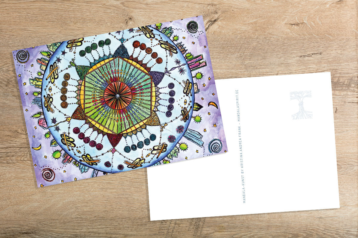 Postkarte DIN A6 Kunstdruck "Mandala Atlantis"