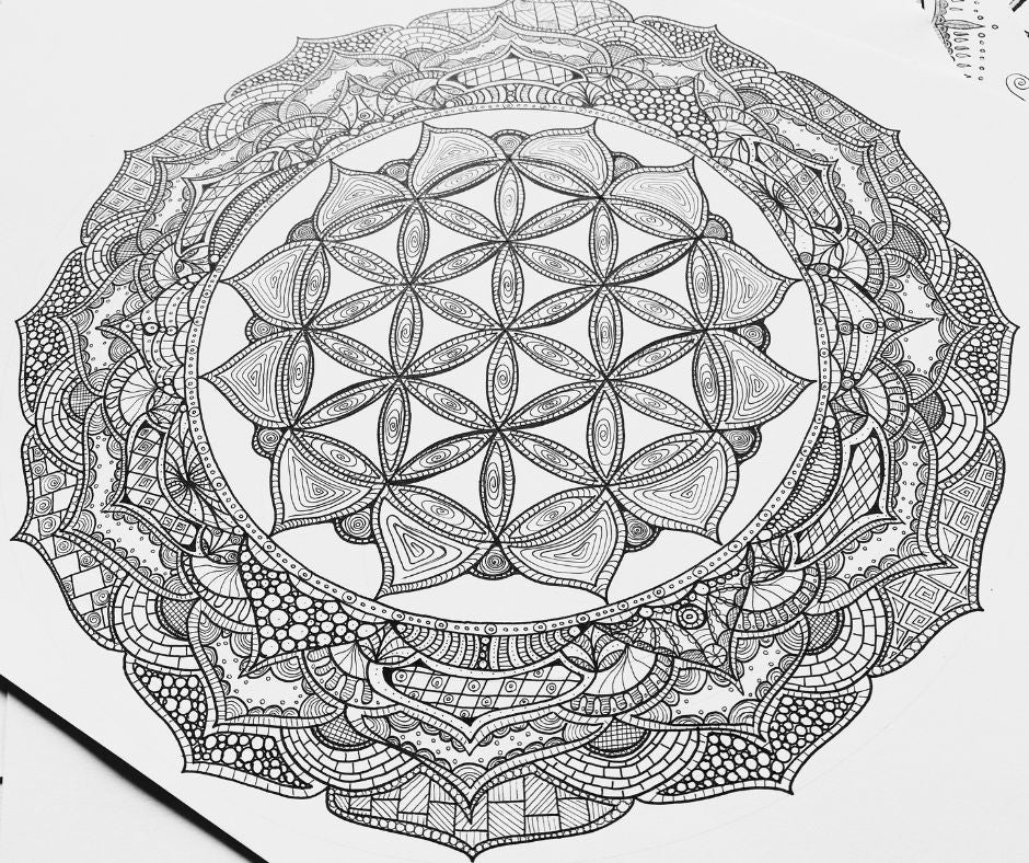 Mandala-Original "I got the whole world" 42x30 cm