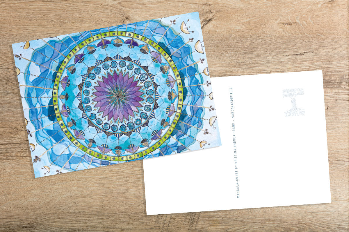 Postkarte-Set DIN A6 Kunstdruck - sechs verschiedene Mandalas