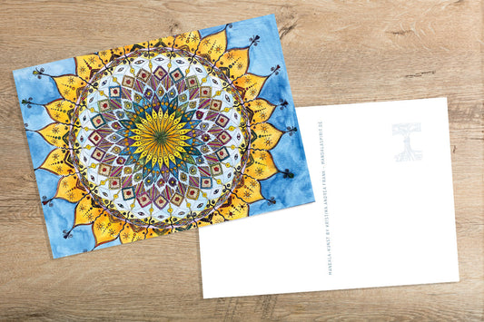 Postkarte DIN A6 Kunstdruck "Sonnenmandala"